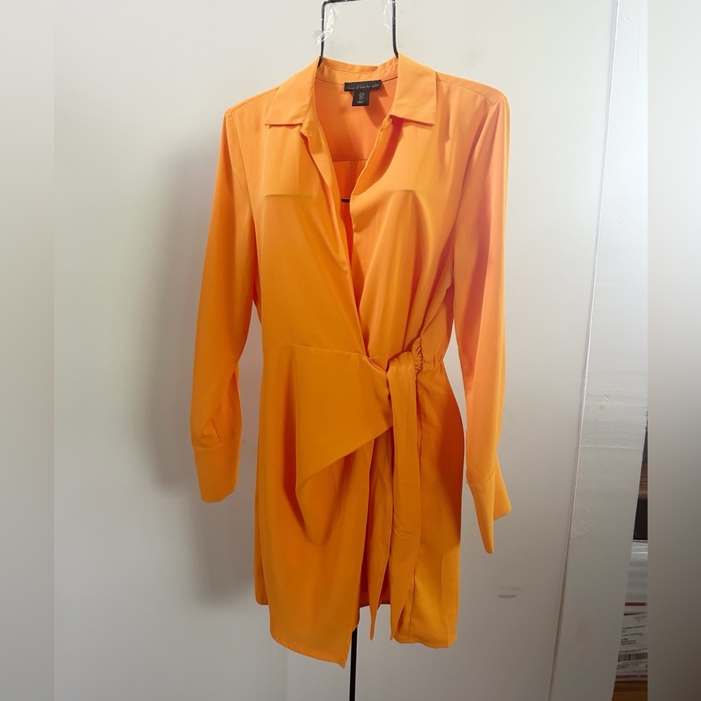 House of Harlow orange wrap dress small